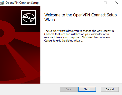 Ventana instalador OpenVPN Connect for Windows